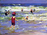 Edward Henry Potthast Little Sea Bather painting